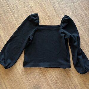 Madewell - Crepe Square-Neck Puff-Sleeve Top